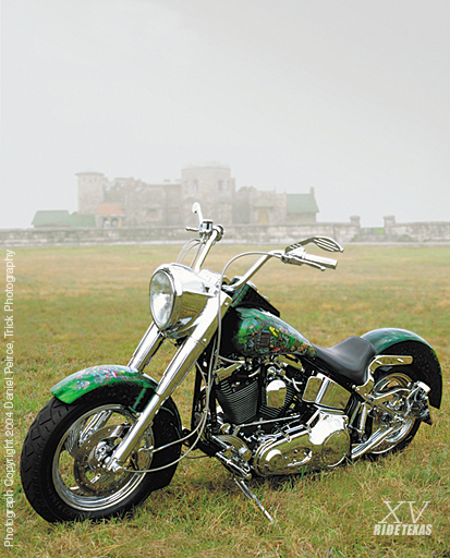 "Luck of the Irish" bike from the RIDE TEXAS® Texas RoadRunner Series, by Daniel Peirce, Trick Photography.