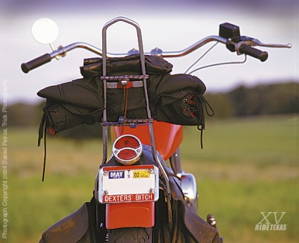 Dexter's "That's me" bike from the RIDE TEXAS® Texas RoadRunner Series, by Daniel Peirce, Trick Photography.