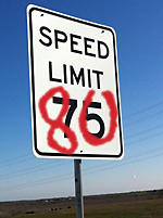 As of September 2011, state law allows TxDOT to create higher speed limit (up to 85 MPH) on any state highway if found to be reasonable and safe through an engineering study. 
