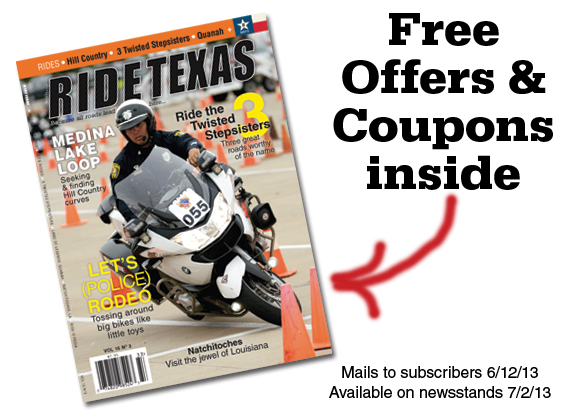 Free stuff & coupons in the latest edition of RIDE TEXAS®