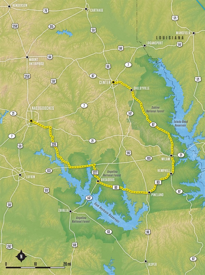 Nacogdoches to Center Ride Texas