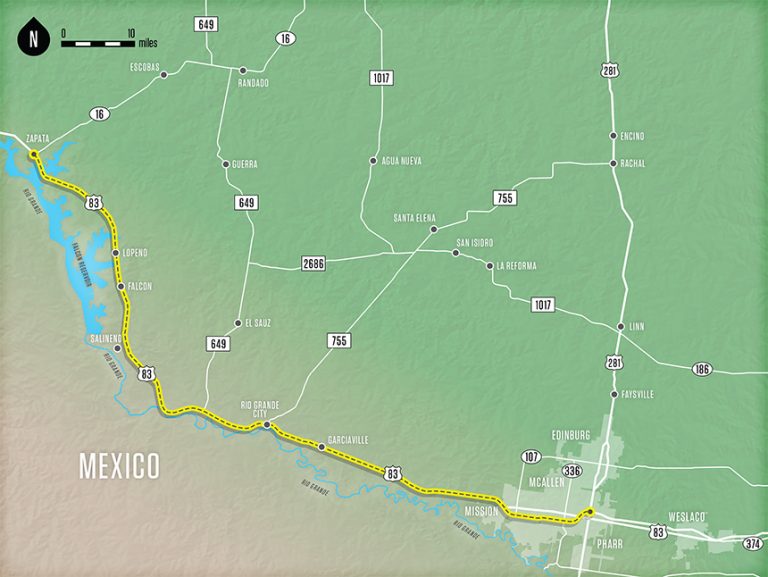 McAllen to Zapata Route 83 Ride Texas