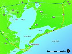 Map - Texas City to Winnie