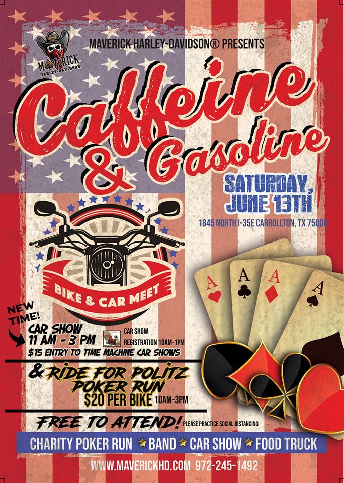 caffeine and gasoline Ride Texas