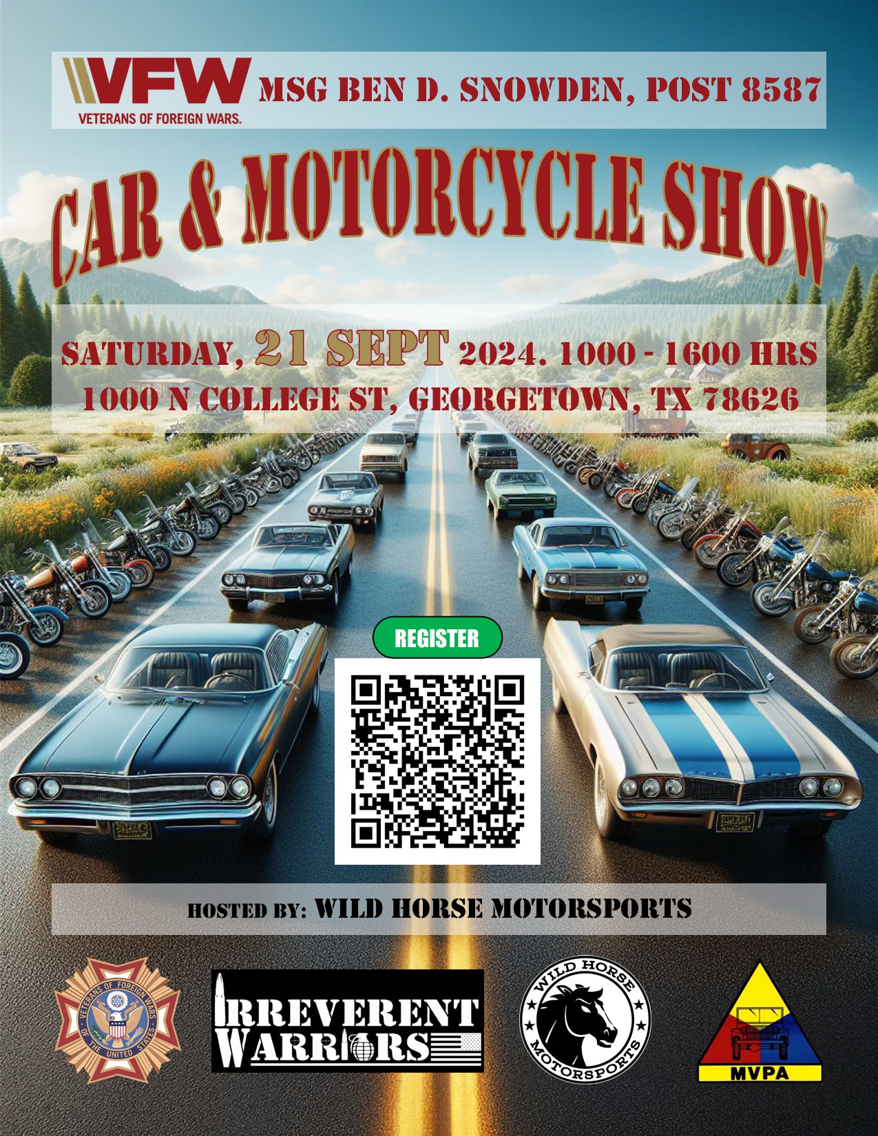 VFW Car & Motorcycle Show Ride Texas